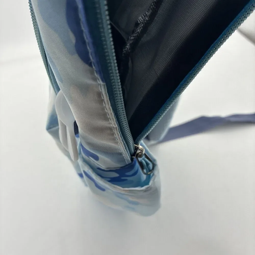 camolauge back pack with lunch bag light blue  nylon large capacity school